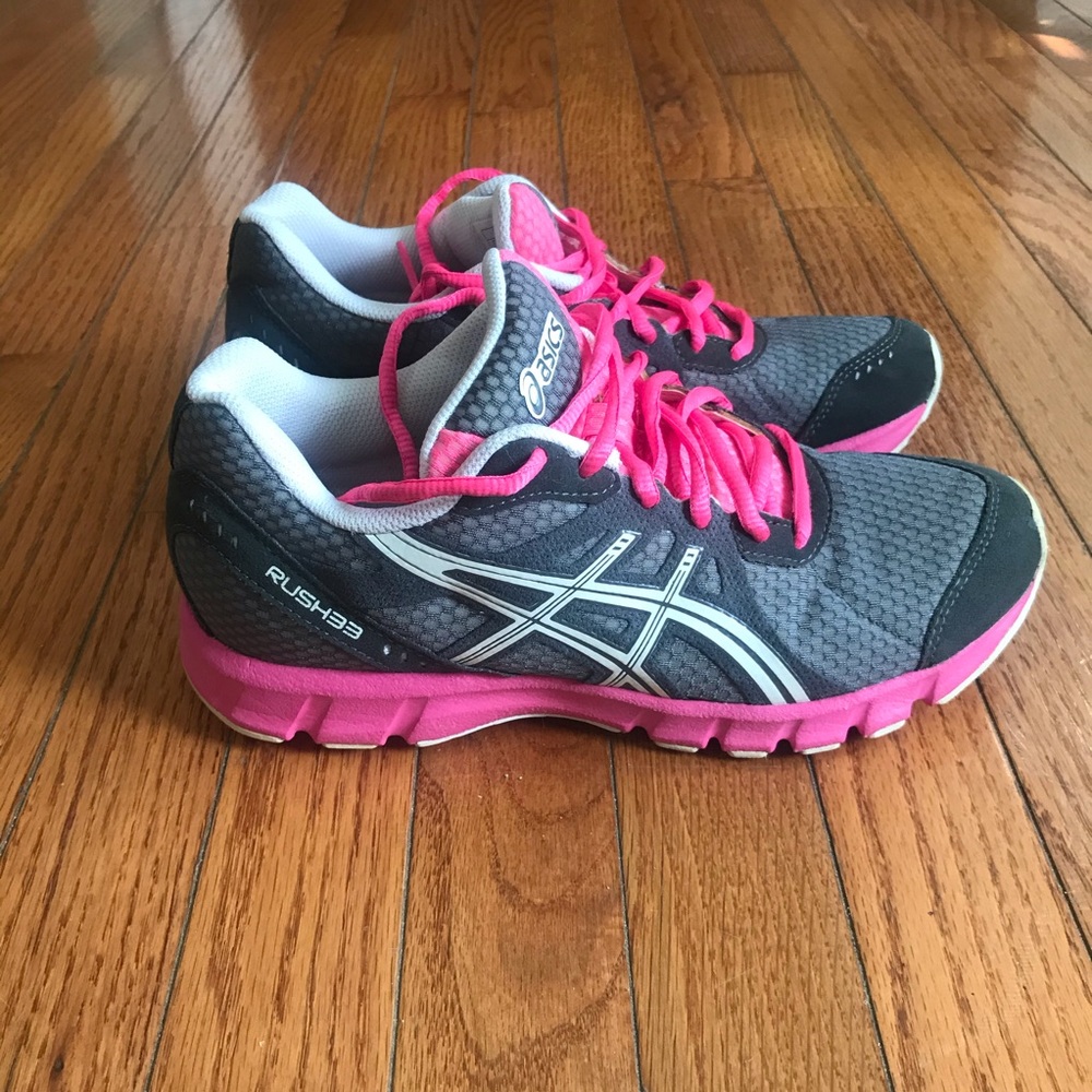 Asics Women's Sneakers - Gray and Pink
